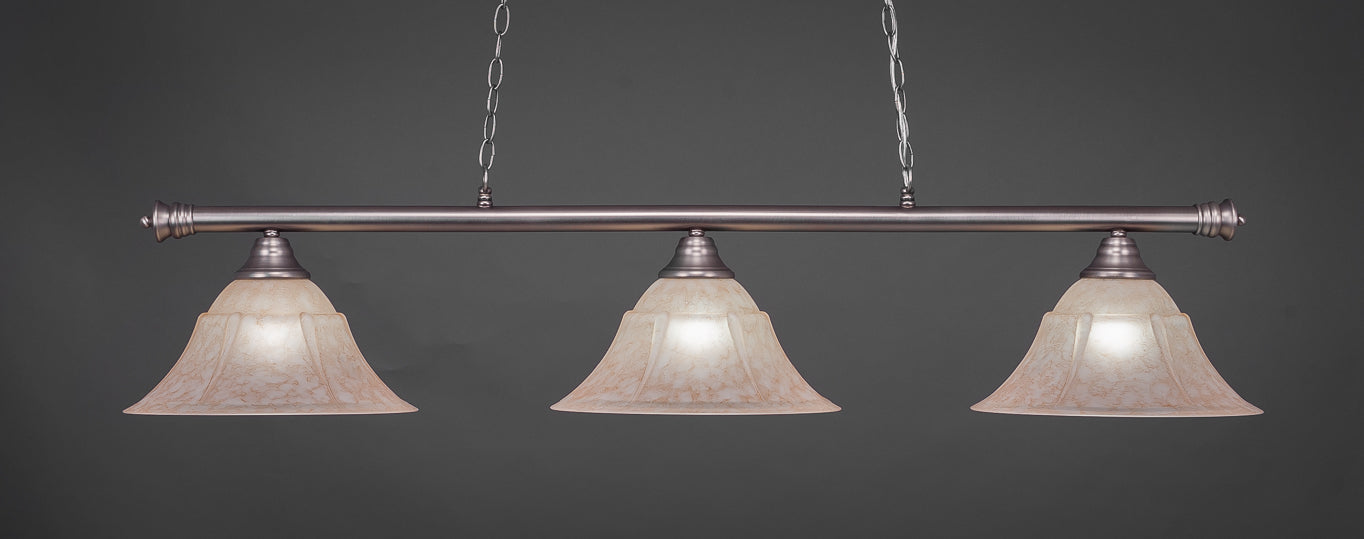 Toltec 373-BN-53318 Oxford 3 Bulbs Bar Billiards Pool Table Island Light - coolpooltables.com