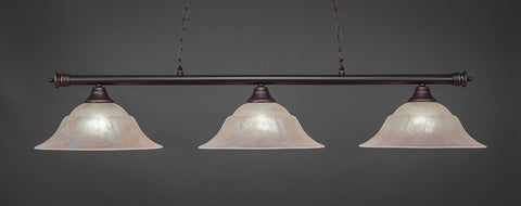 Toltec 373-DG-53613 Oxford 3 Bulbs Bar Billiards Pool Table Island Light
