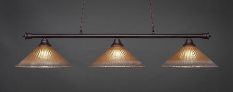 Toltec 373-DG-710 Oxford 3 Bulbs Bar Billiards Pool Table Island Light