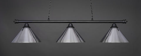 Toltec 373-MB-420-CH Oxford 3 Bulbs Bar Billiards Pool Table Island Light