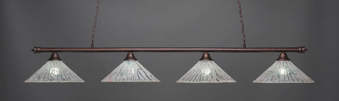 Toltec 374-BRZ-719 Oxford 4 Bulbs Bar Billiards Pool Table Island Light