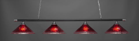 Toltec 374-CHMB-716 Oxford 4 Bulbs Bar Billiards Pool Table Island Light