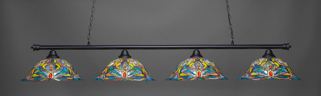 Toltec 374-MB-990 Oxford 4 Bulbs Bar Billiards Pool Table Island Light