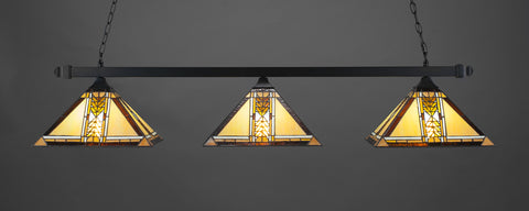 Toltec 403-MB-986 Square 3 Bulbs Bar Billiards Pool Table Island Light