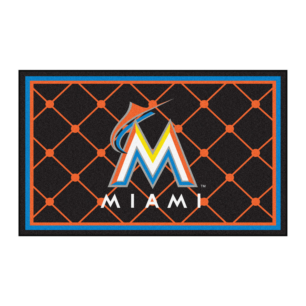 Miami Marlins 4x6 Rug