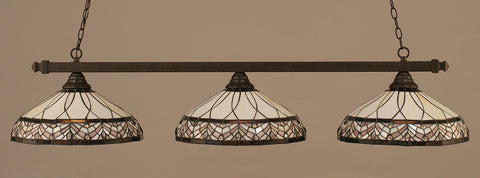 Toltec 803-DG-948 Square 3 Bulbs Bar Billiards Pool Table Island Light