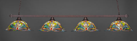Toltec 804-BRZ-990 Square 4 Bulbs Bar Billiards Pool Table Island Light