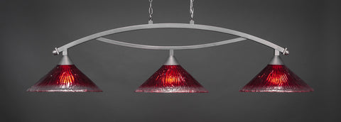 Toltec 873-BN-716 Bow 3 Bulbs Bar Billiards Pool Table Island Light