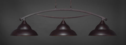 Toltec 873-DG-429-DG Bow 3 Bulbs Bar Billiards Pool Table Island Light