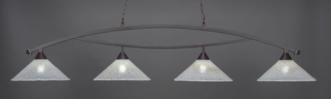 Toltec 874-DG-714 Bow 4 Bulbs Bar Billiards Pool Table Island Light
