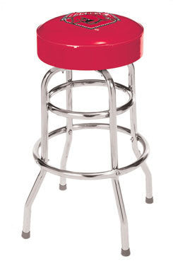 Arkansas Razorbacks Chrome Barstool | UA Hogs Double Ring Bar Stool ...