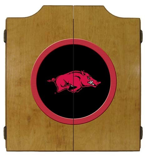 Arkansas Razorbacks Dartboard Cabinet – coolpooltables.com