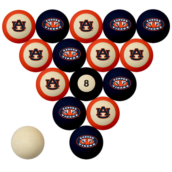 NCAA Auburn Tigers Numbered Pool Balls Set - College Football Billiards