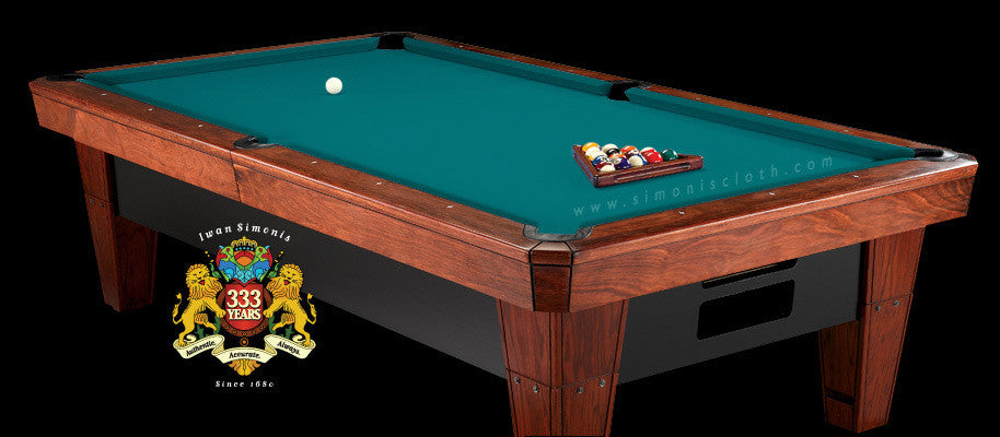 Pro 8' Simonis 860 Pool Table Cloth - Blue Green