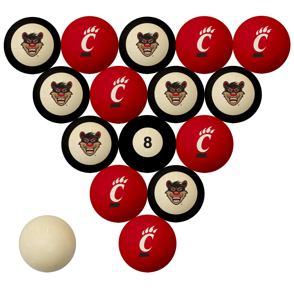 Cincinnati Bearcats Billiard Ball Set - NUMBERED