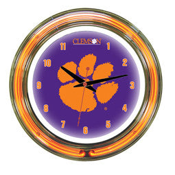 Clemson Tigers 14" Neon Clock