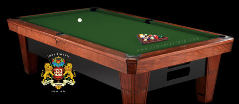 7' Simonis 860 Pool Table Cloth - English Green