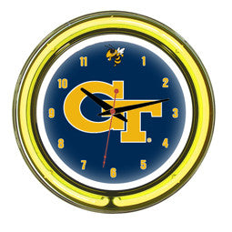 Georgia Tech Yellow Jackets 14" Neon Clock