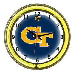 Georgia Tech Yellow Jackets 18" Neon Clock