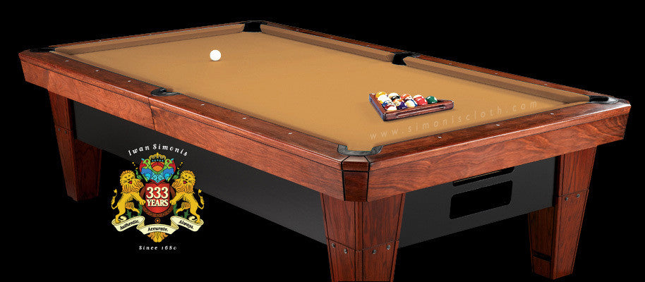 8' Simonis 860 Pool Table Cloth - Gold