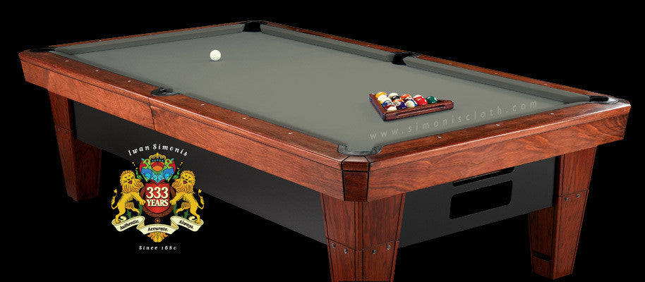 8' Simonis 860 Pool Table Cloth - Grey