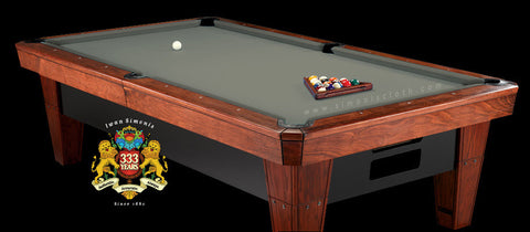 Pro 8' Simonis 860 Pool Table Cloth - Grey