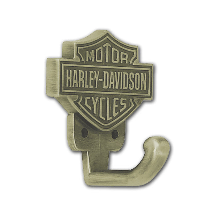 Harley-Davidson¨ Bar & Shield Hook - Antique Brass Finish