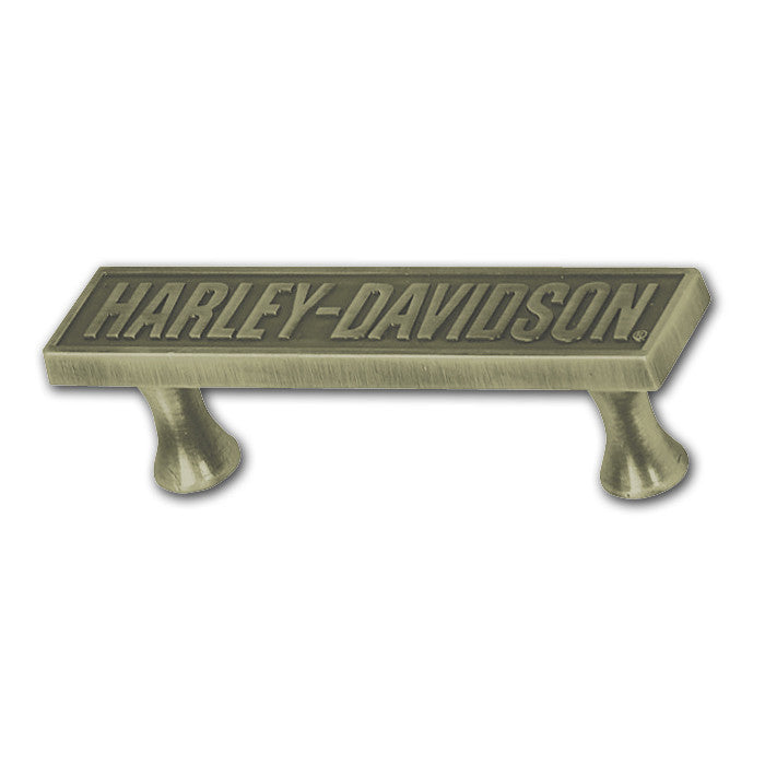 Harley-Davidson¨ Bar Font Pull - Antique Brass Finish