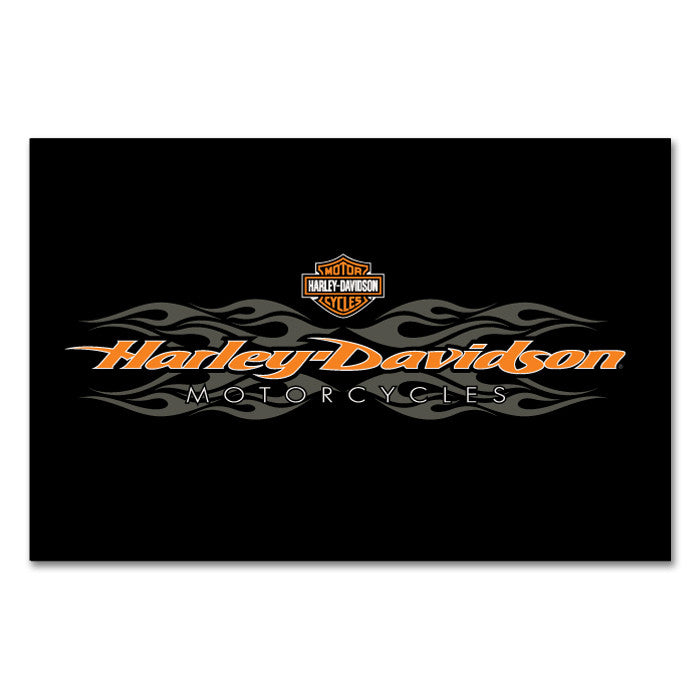 Harley-Davidson¨ 9 ft. Radical Flames Pool Table Felt - Black