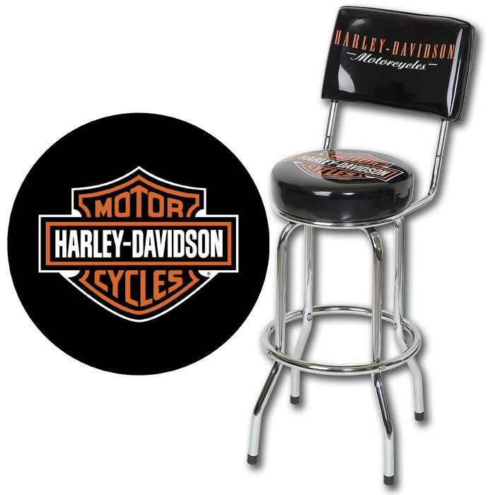 Harley-Davidson¨ Bar & Shield Barstool w/ Backrest