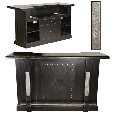 Harley-Davidson¨ Bar & Shield Flames Bar - Vintage Black Finish