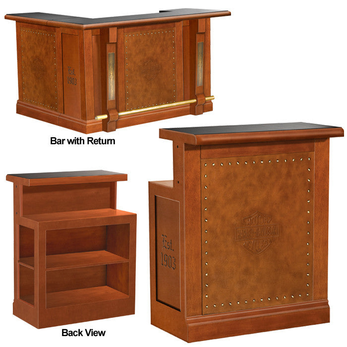 Harley-Davidson¨ Bar & Shield Flames Bar Return - Heritage Brown Finish