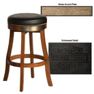 Harley-Davidson¨ Bar & Shield Flames Barstool - Heritage Brown Finish