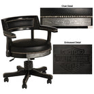 Harley-Davidson¨ Bar & Shield Flames Poker Chair - Vintage Black Finish