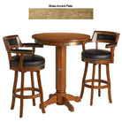 Harley-Davidson¨ Bar & Shield Flames Pub Table & Backrest Stool Set - Heritage Brown