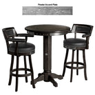 Harley-Davidson¨ Bar & Shield Flames Pub Table & Backrest Stool Set - Vintage Black