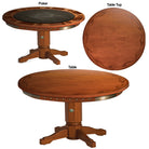 Harley-Davidson¨ Bar & Shield Flames Poker Table - Heritage Brown Finish