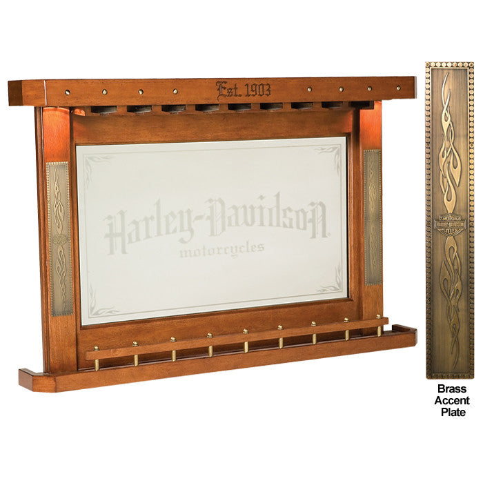 Harley-Davidson¨ Bar & Shield Flames Back Bar - Heritage Brown Finish