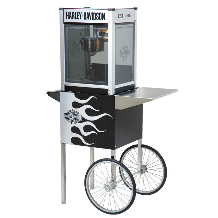 Harley-Davidson¨ Metallic Flames Popcorn Machine w/ Cart