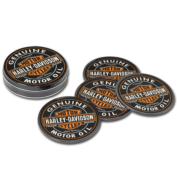 Harley-Davidson¨ Oil Can Coaster Set