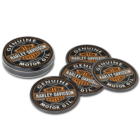 Harley-Davidson¨ Oil Can Coaster Set
