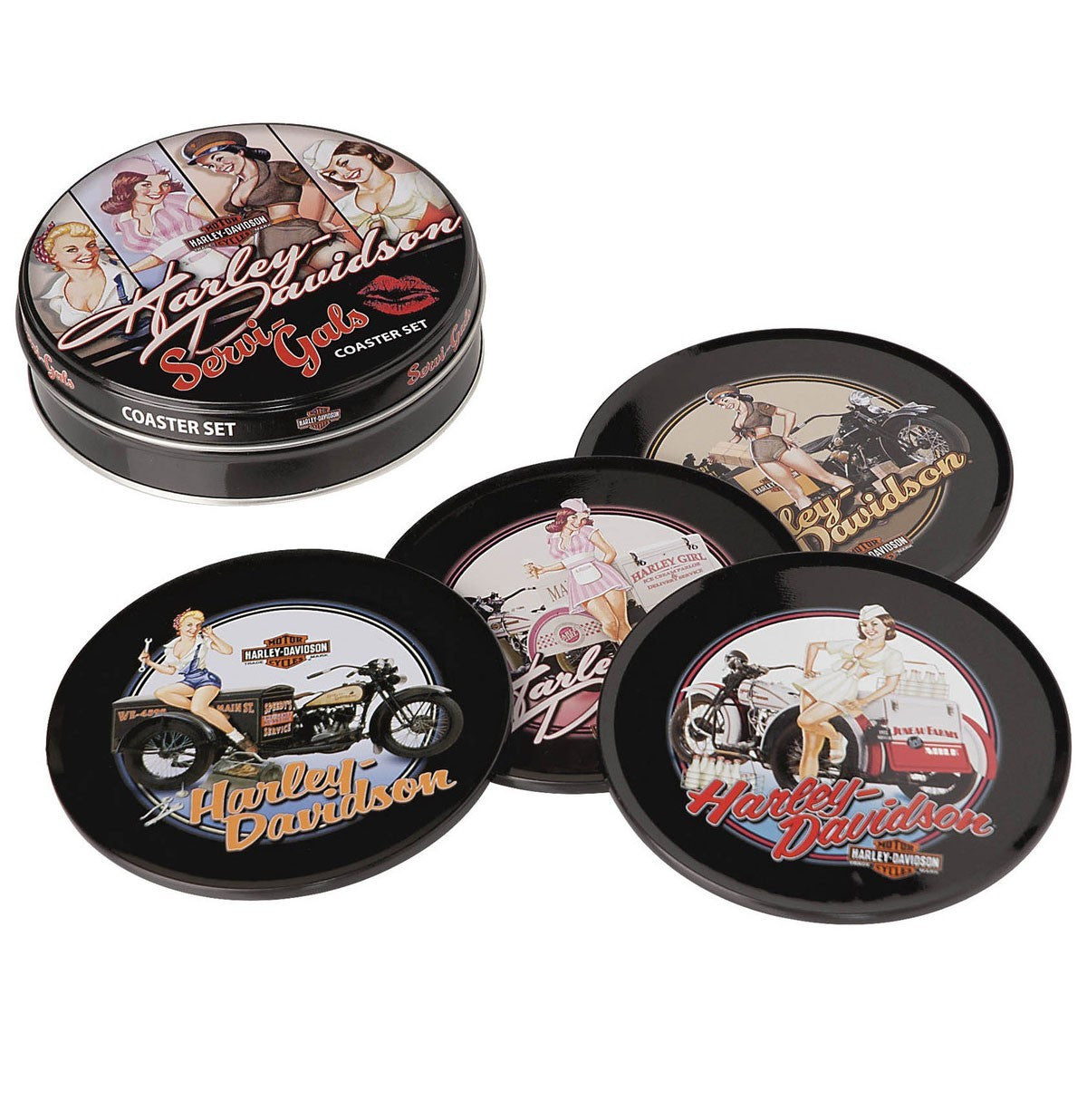 Harley-Davidson¨ Servi-Gal Coaster Set
