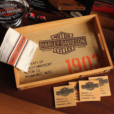 Harley-Davidson¨ 1903 Serving Tray Gift Set