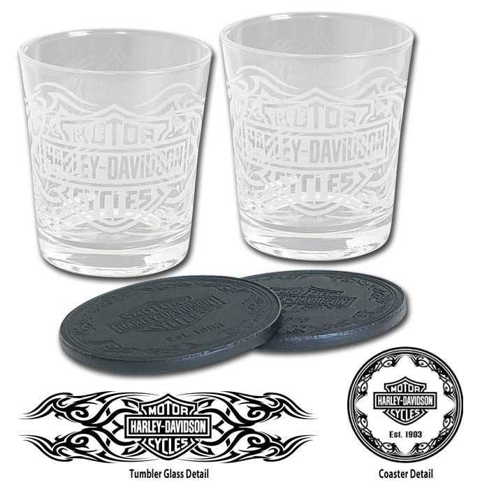 Harley-Davidson¨ Tribal Bar & Shield Tumbler Set