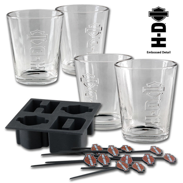 Harley-Davidson¨ Embossed Tumbler Set