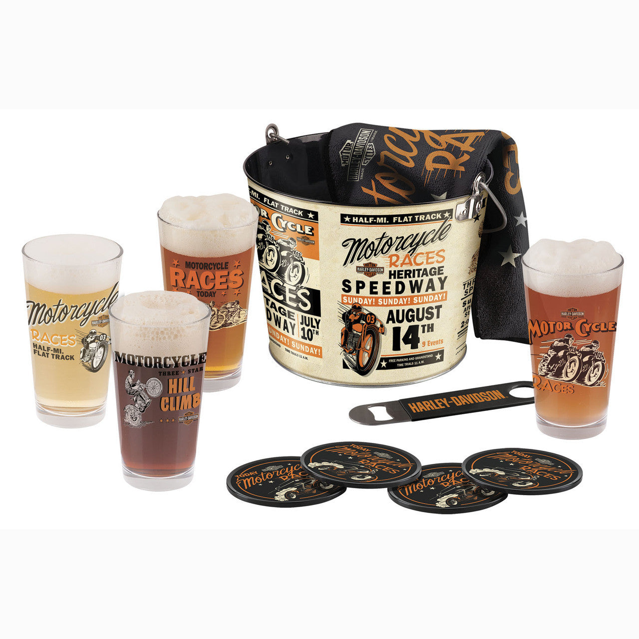 Harley-Davidson¨ Race Day Pint Glass Bucket Set