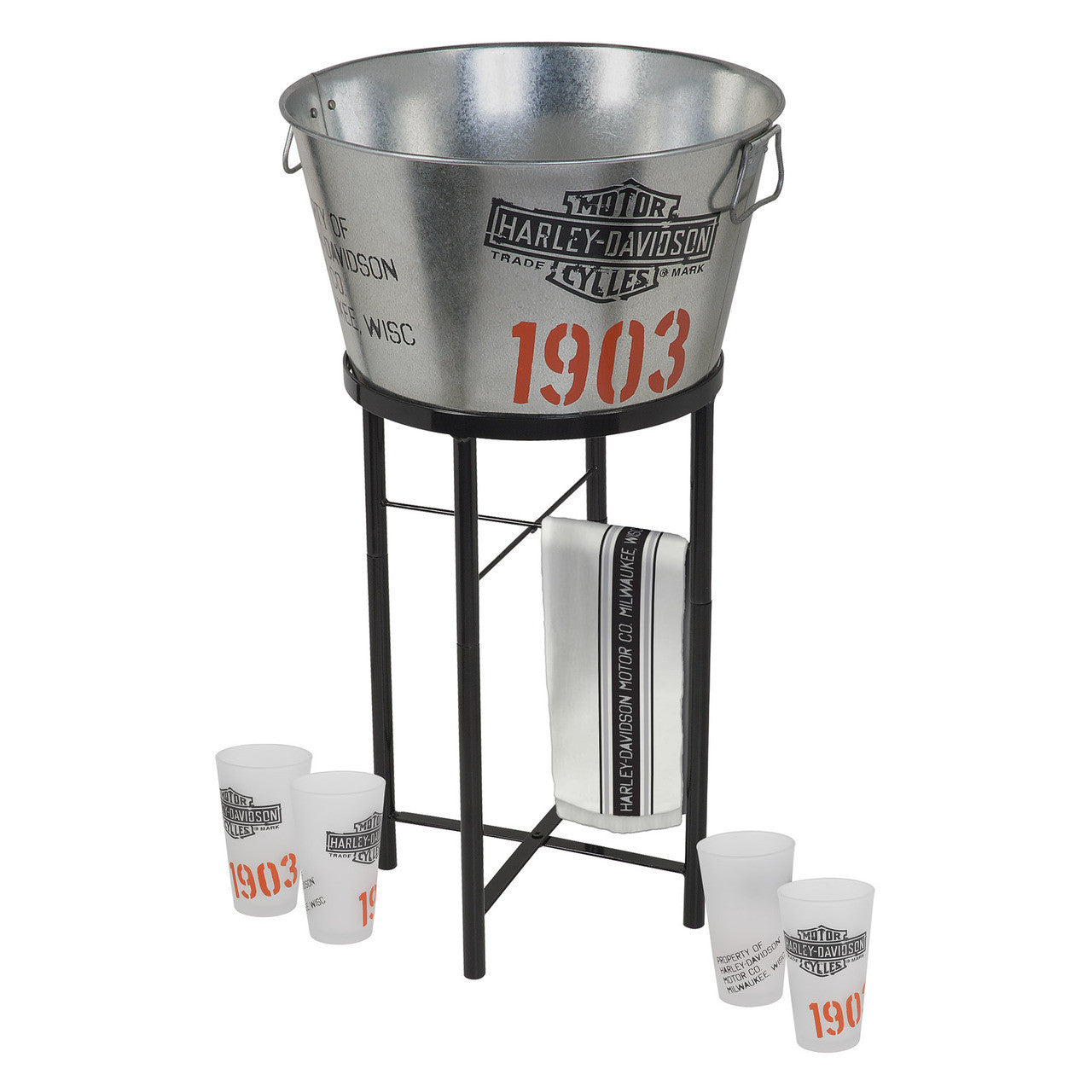 Harley-Davidson¨ 1903 Galvanized Beverage Tub Gift Set