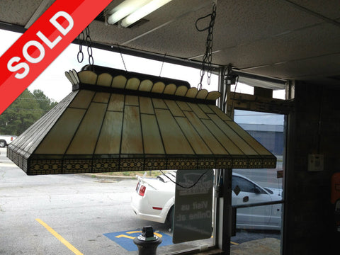Used 36.5" Tiffany Stained Glass Pool Table Light
