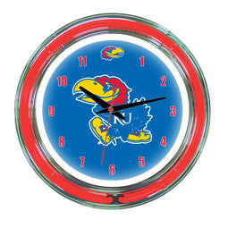Kansas Jayhawks 14" Neon Clock
