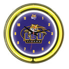 LSU Tigers 14" Neon Clock